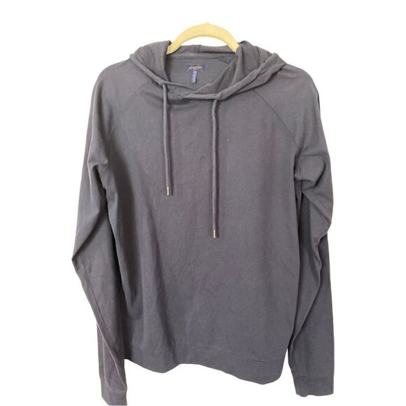 #131 GOOD MAN BRAND navy hooded tee pullover - Picture 4 of 8